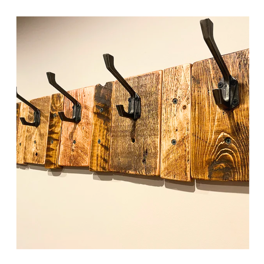 Rustikale Art-Deco-Kleiderhaken X4