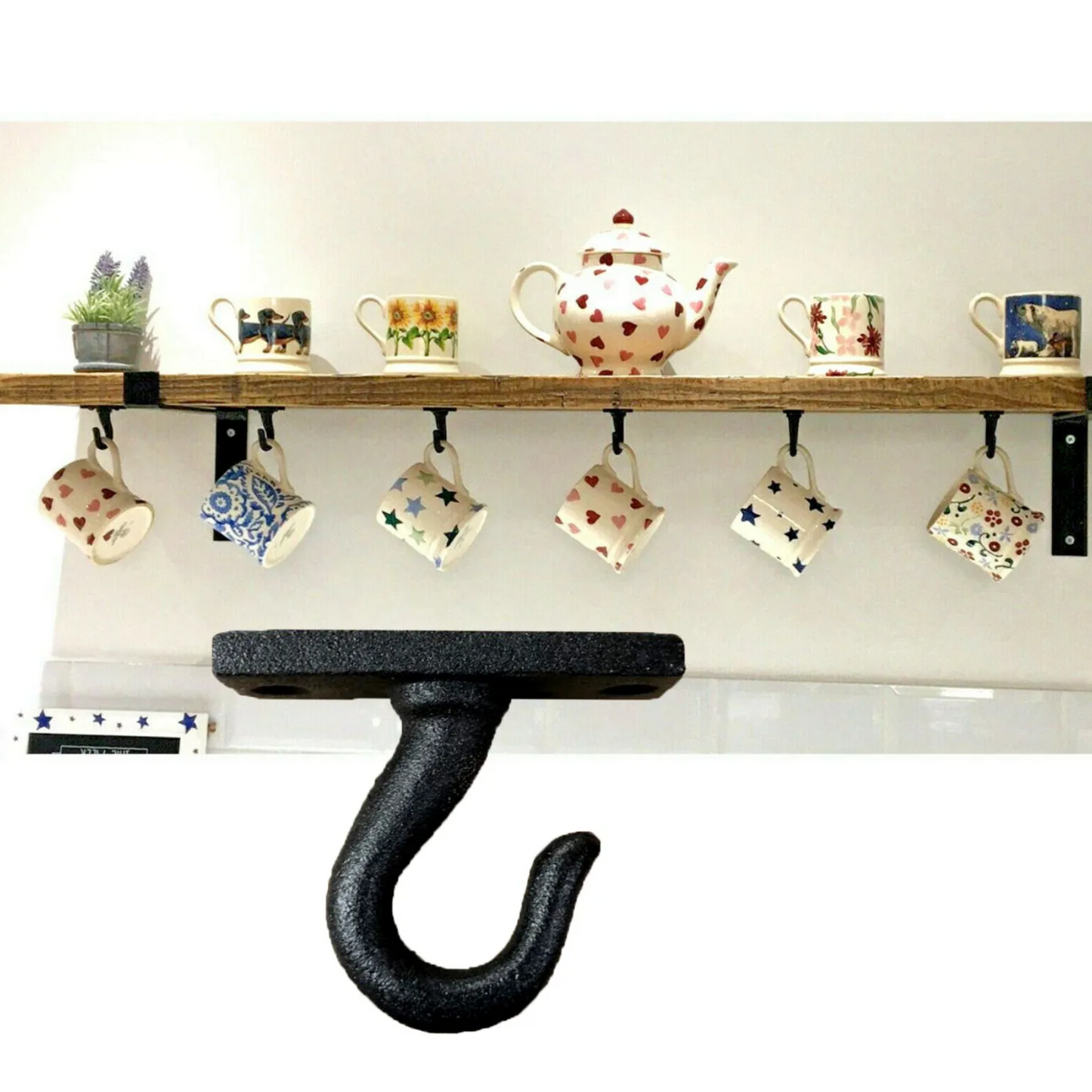 Pack of x6 Iron Cup Hooks