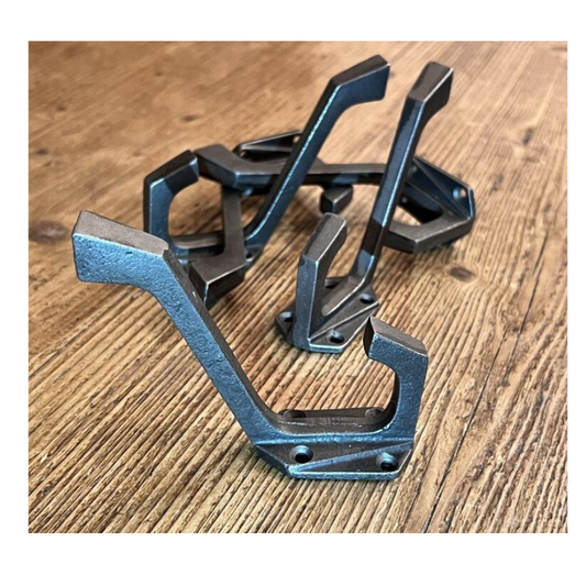 Art Deco Rustic coat hooks X6
