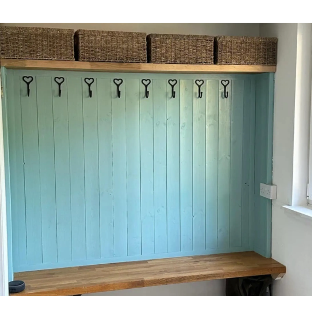 Handmade Iron Heart Hooks x8