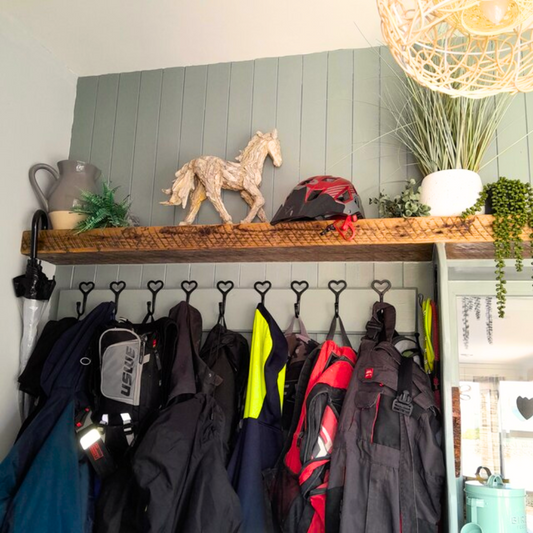 Handmade Iron Heart Hooks x10