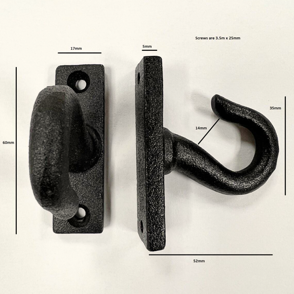 Pack of x10 Iron Cup Hooks