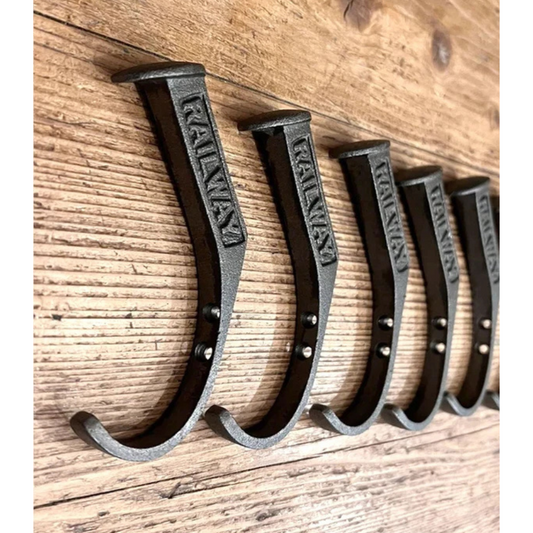 Handmade Railway Hooks x3