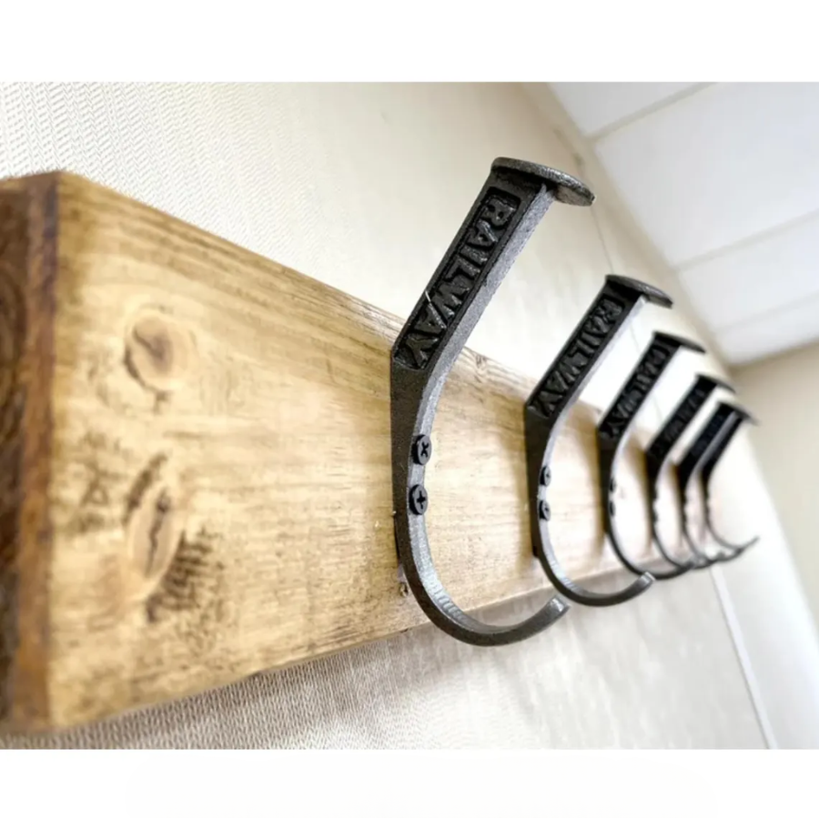 Handgemachte Eisenbahnhaken x3