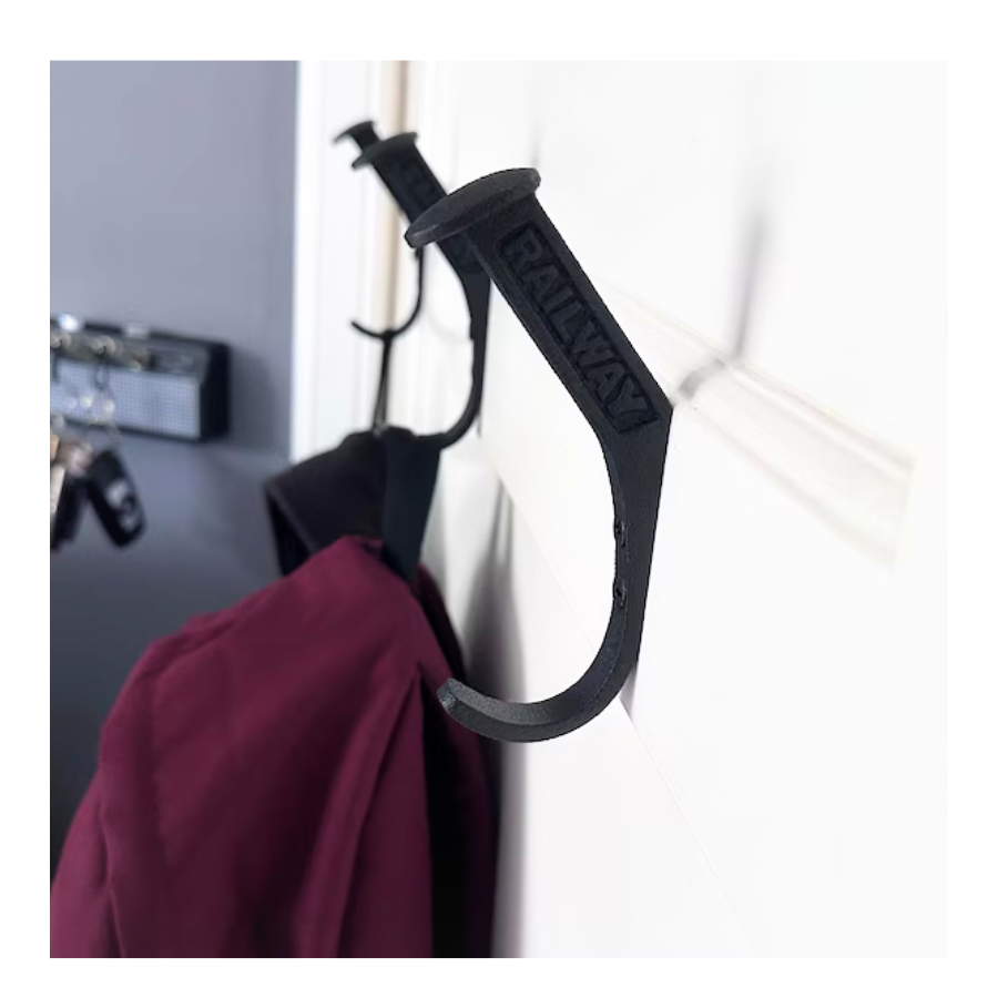 Handgemachte Eisenbahnhaken x3