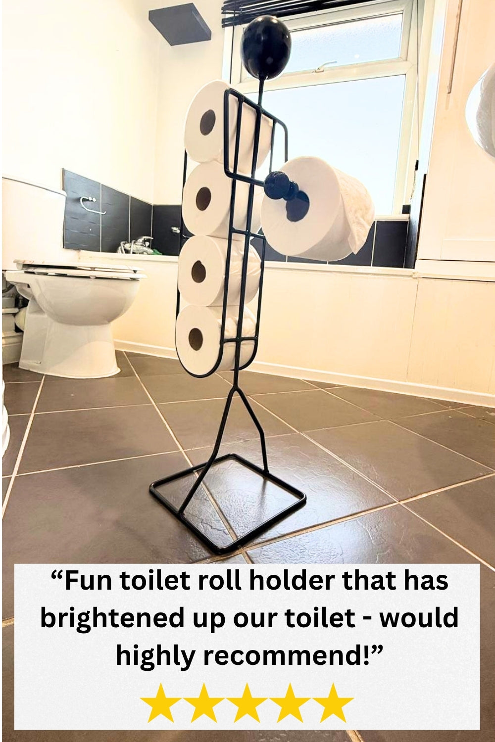 Gentle Bathroom Helper For Kids With Toilet Anxiety | Meet Boris! The freestanding bogroll toilet roll holder.